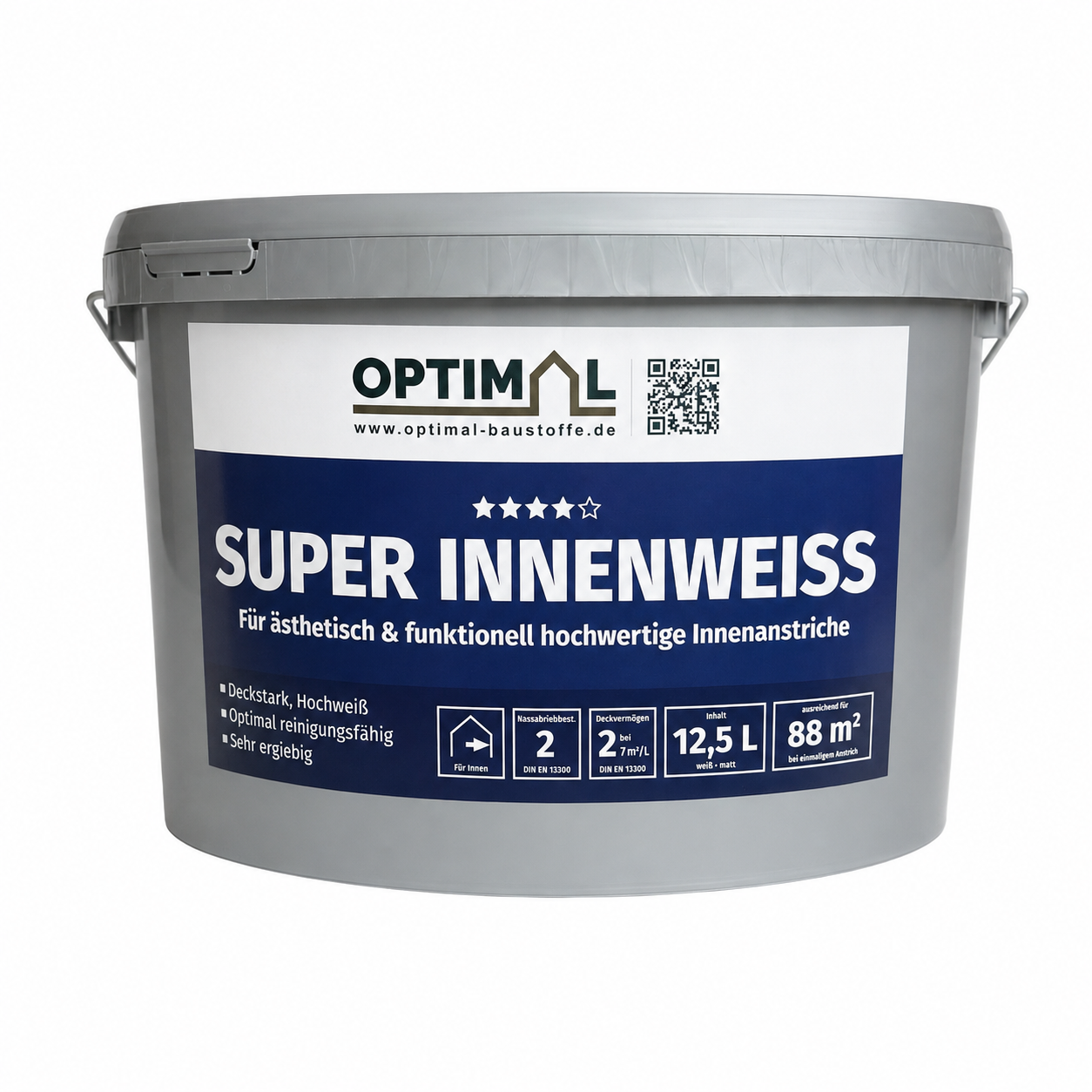 Optimal Innenfarbe reinweiß matt für Wand und Decke im Innenbereich