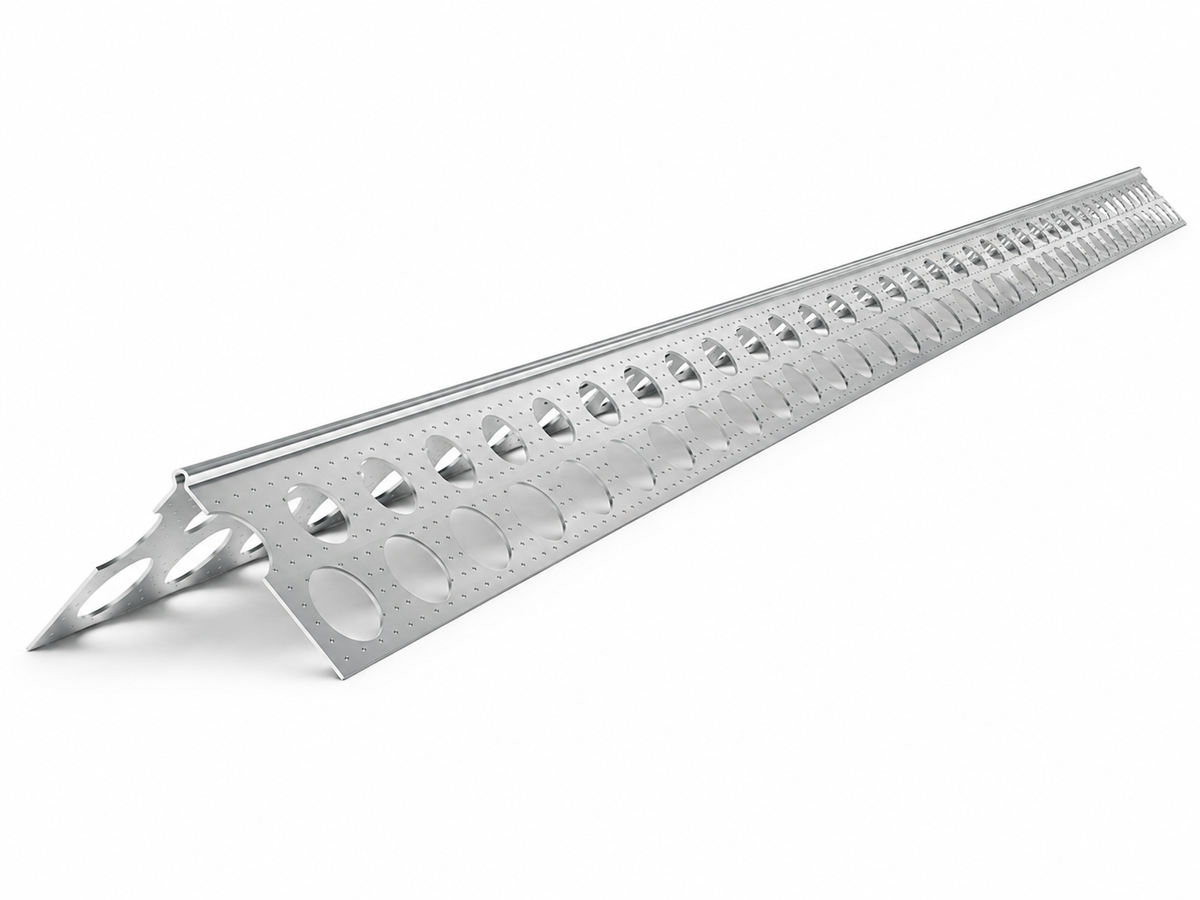 Spachtelprofil Kantenprofil 23,5 × 23,5 mm aus geprägtem Aluminium