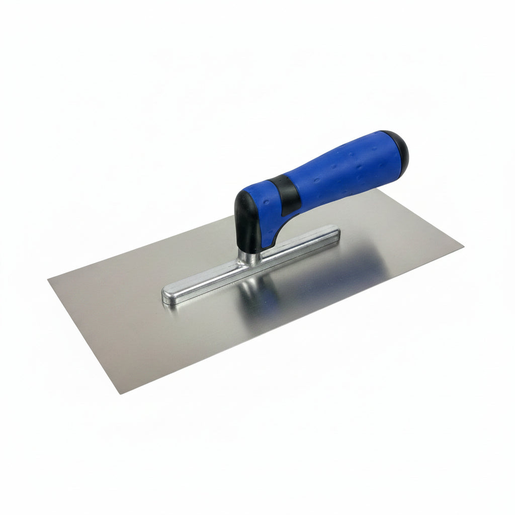Glättekelle 280x130 mm aus rostfreiem Edelstahl mit 2K-Griff