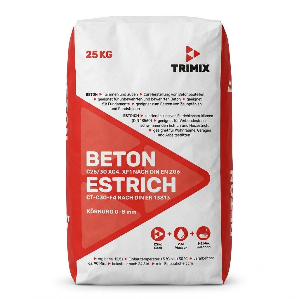 TRIMIX Beton Estrich 25 kg C25/30 für innen und außen