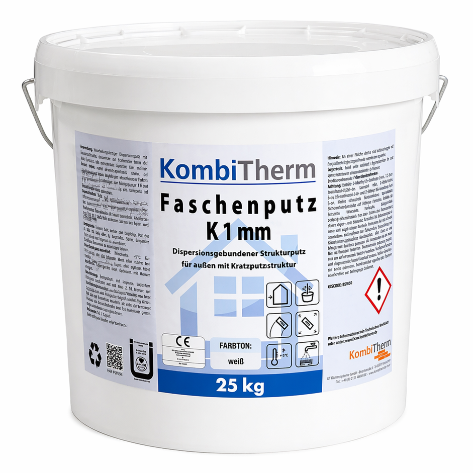 Kunstharz-Oberputz 1 mm für WDVS und dekorative Fassaden