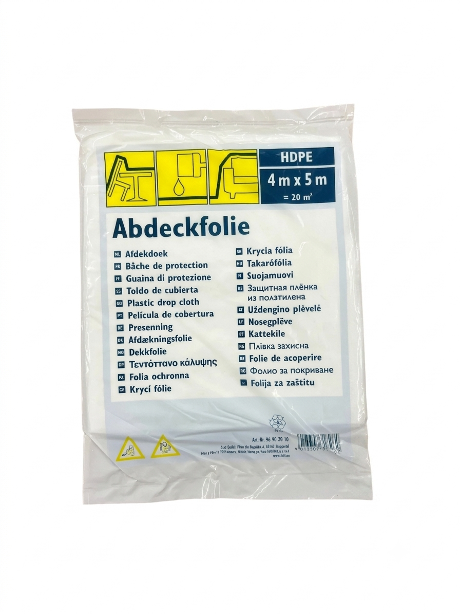 Abdeckfolie HDPE Standard 4x5 m für Renovierungsarbeiten