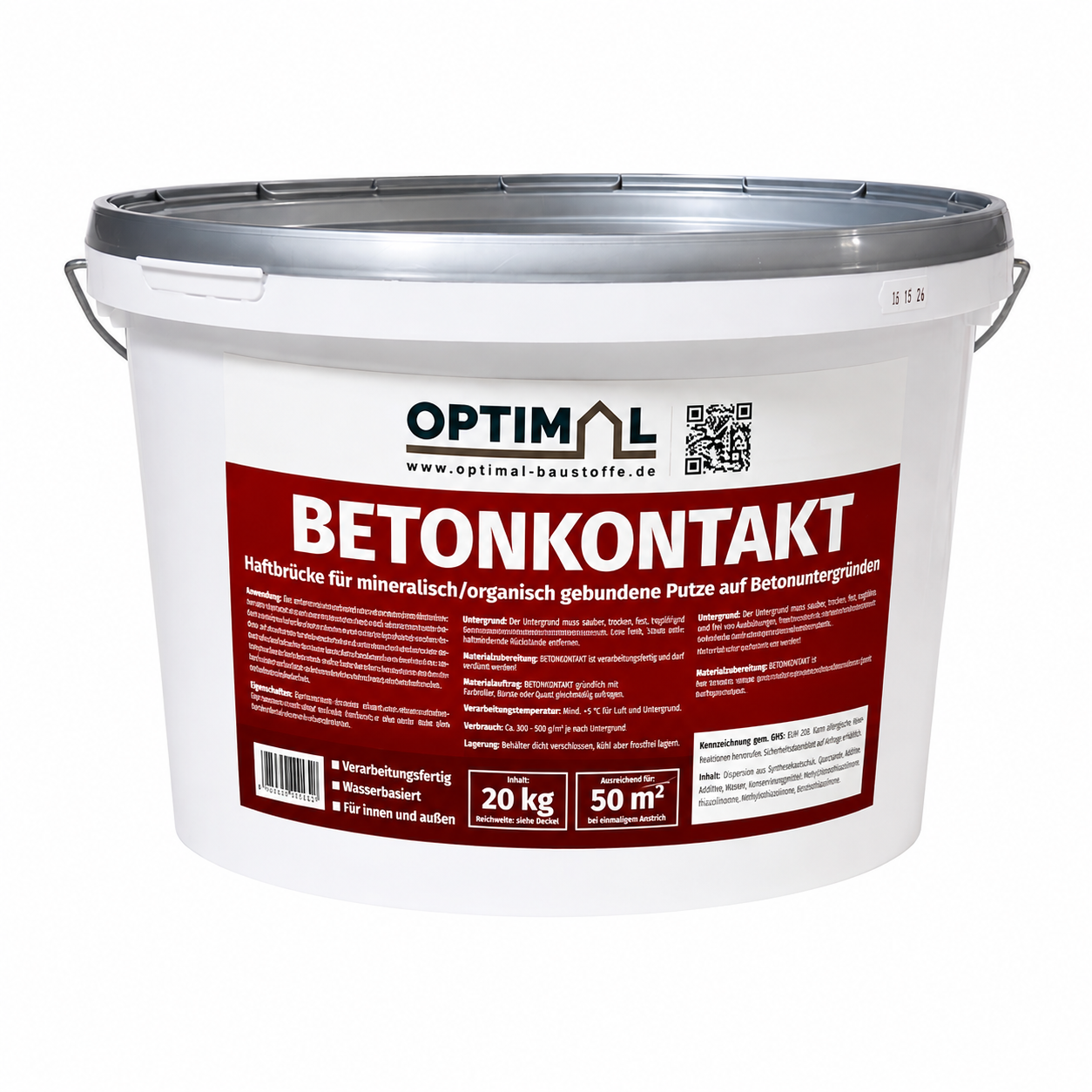 Optimal Betonkontakt 20 kg Haftgrund für glatte Untergründe
