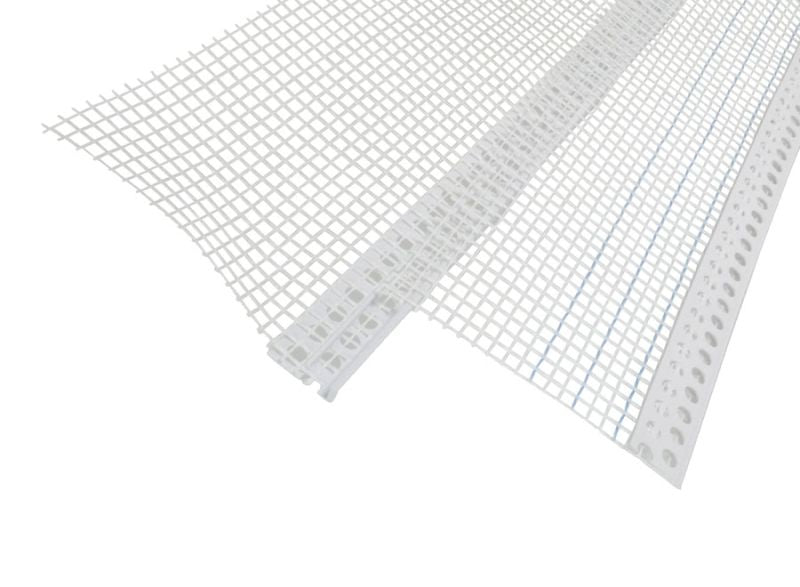 Putzabschlussprofil 2 m mit Gewebe – für 3 mm oder 6 mm Putzstärke

