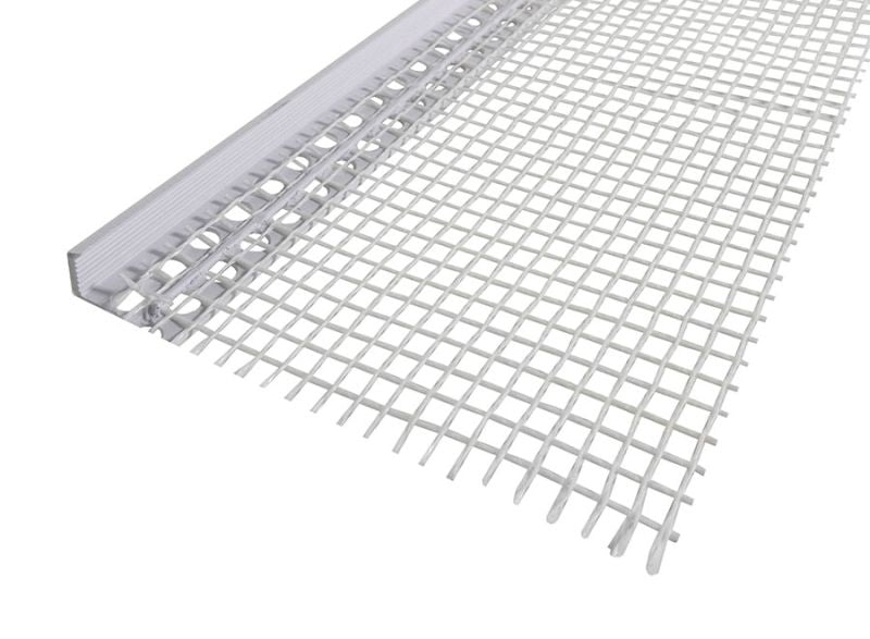 Putzabschlussprofil 2 m mit Gewebe – für 3 mm oder 6 mm Putzstärke

