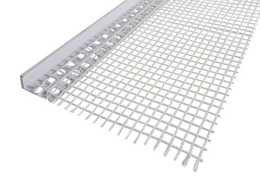 Putzabschlussprofil 2 m mit Gewebe – für 3 mm oder 6 mm Putzstärke

