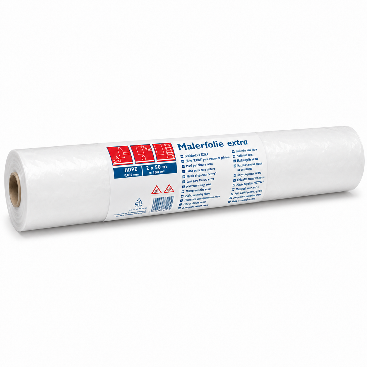 Malerplane HDPE 30 my 2 x 50 m auf Rolle 100 m²
