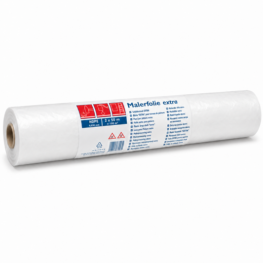 Malerplane HDPE 30 my 2 x 50 m auf Rolle 100 m²